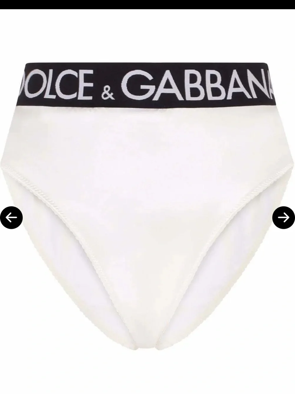 Dolce & Gabbana White Briefs with Black Logo Waistband